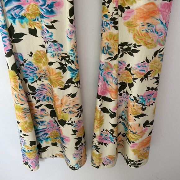 Novella Royale Janis Bell Bottom Pants Golden Motley Print Flower XS - Picture 5 of 7